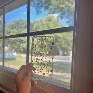 Clear flower iPhone X case
